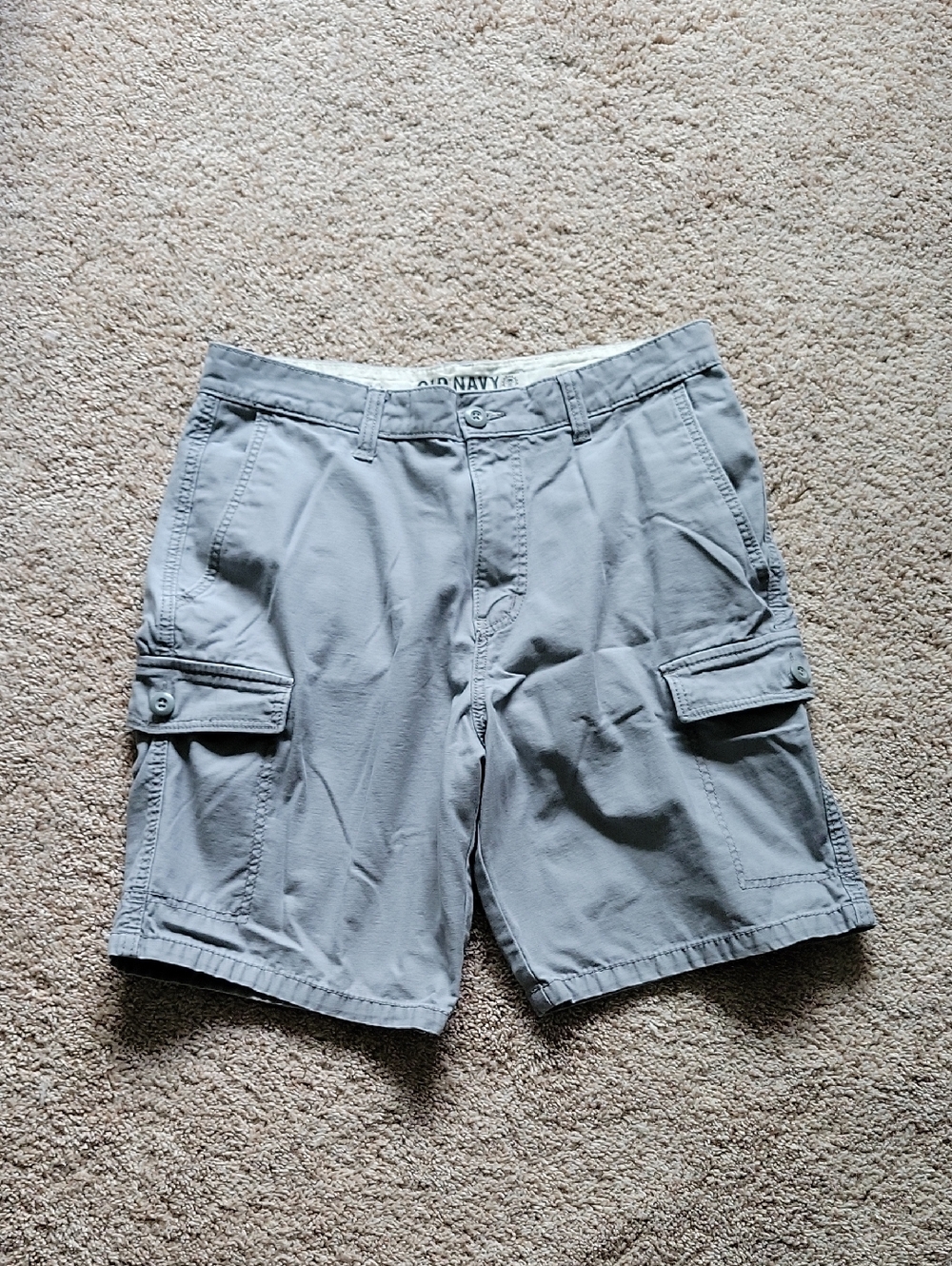 Old Navy Men's Gray Button-Front Cargo Shorts